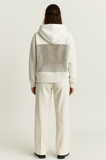 Kara Crystal-Mesh Hoodie