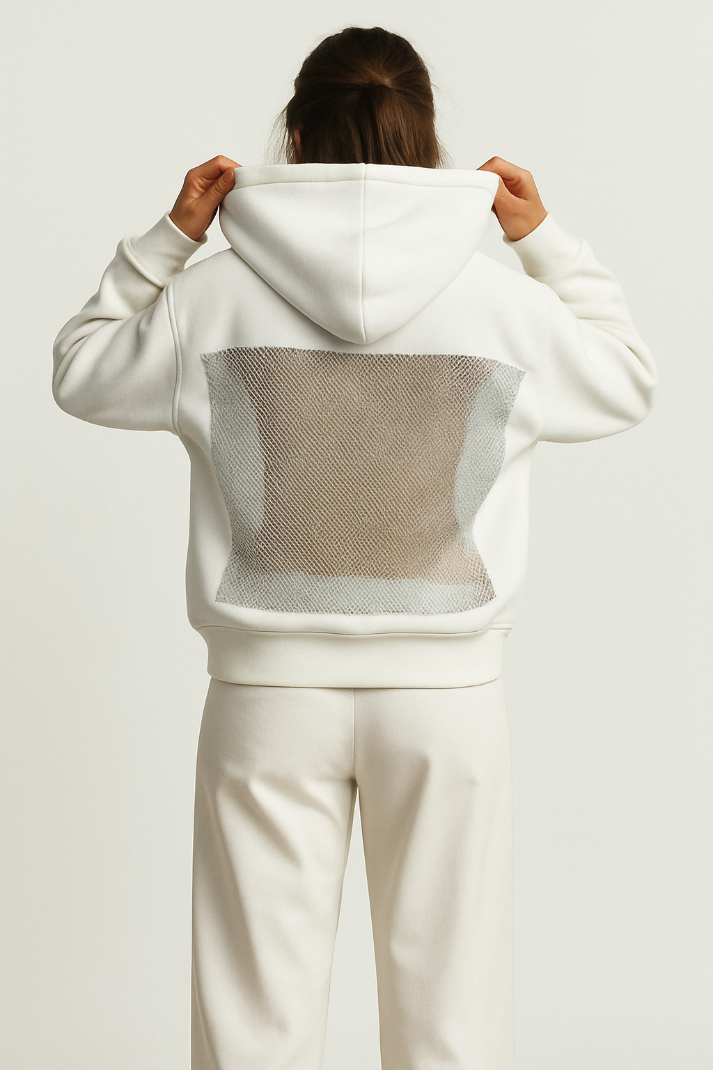 Kara Crystal-Mesh Hoodie